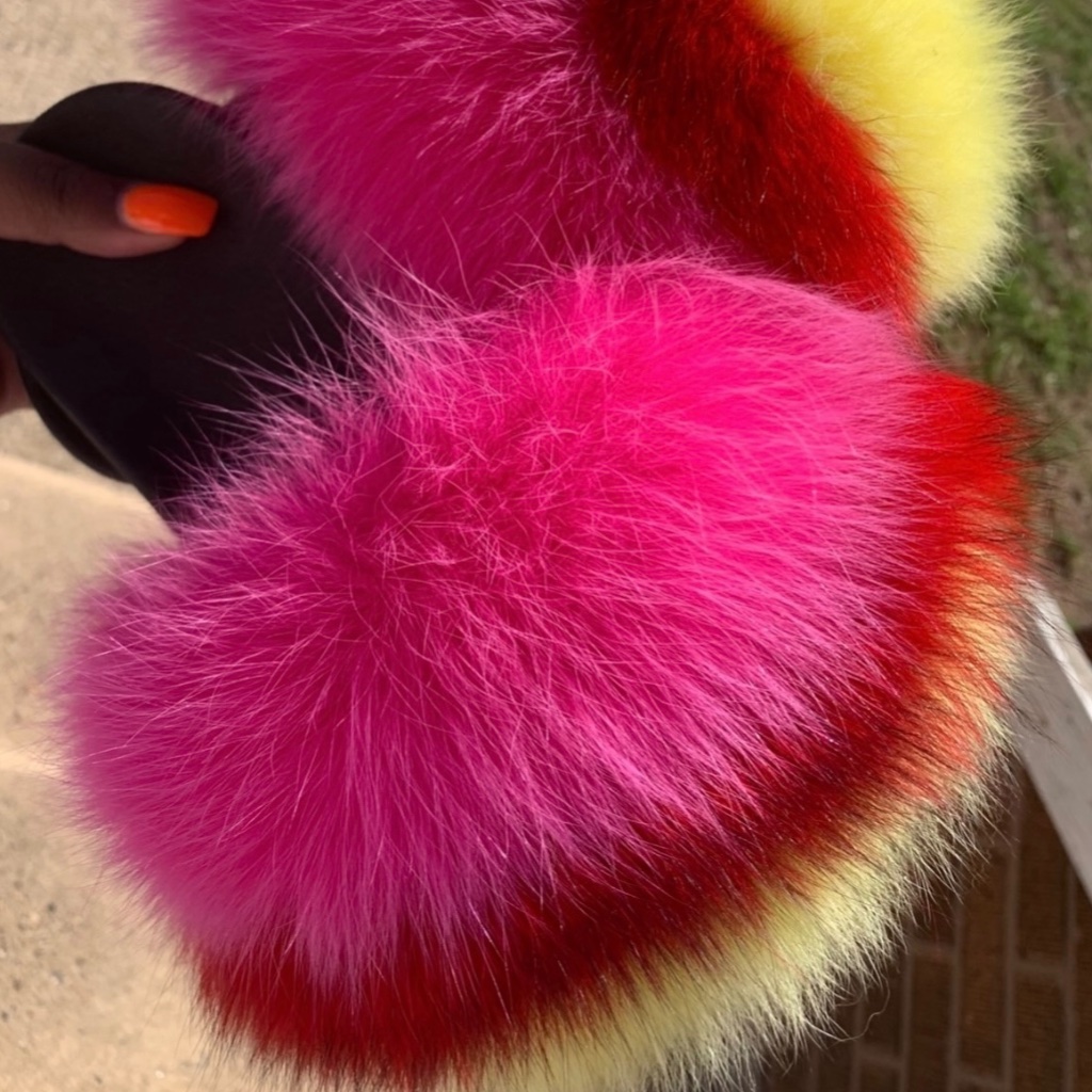 CandyLemon Real Fur Slides Sizes 5567585995 CandyLemon Real Fur Slides Sizes 5567585995